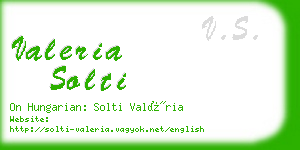 valeria solti business card